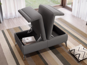 Подставка для ног с кожаной подкладкой