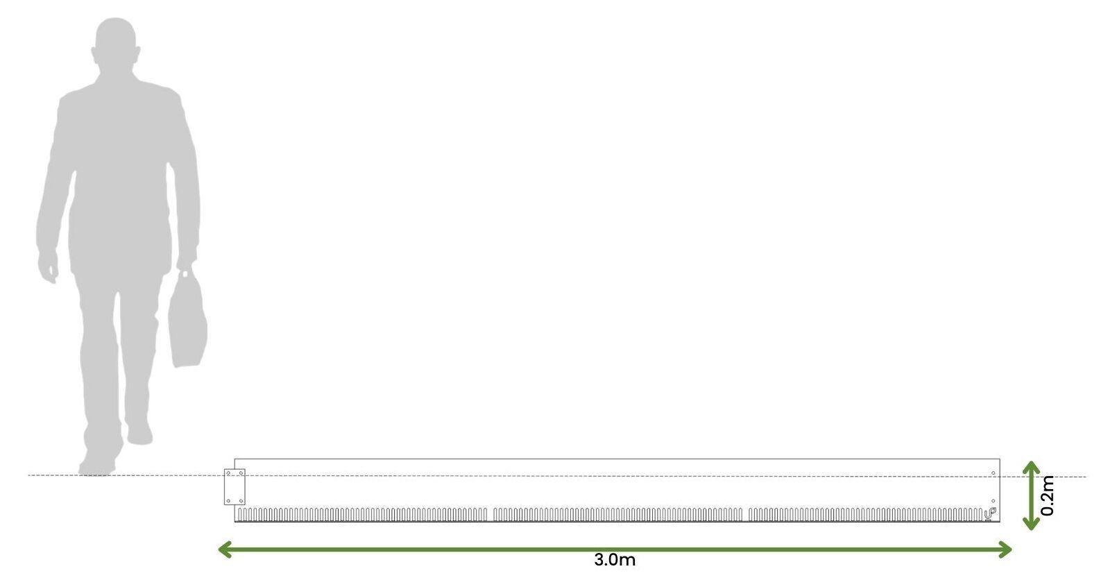 Кромка для металлической клумбы Urbencéa GRAVEL ARCH-00050615 - Вид №2
