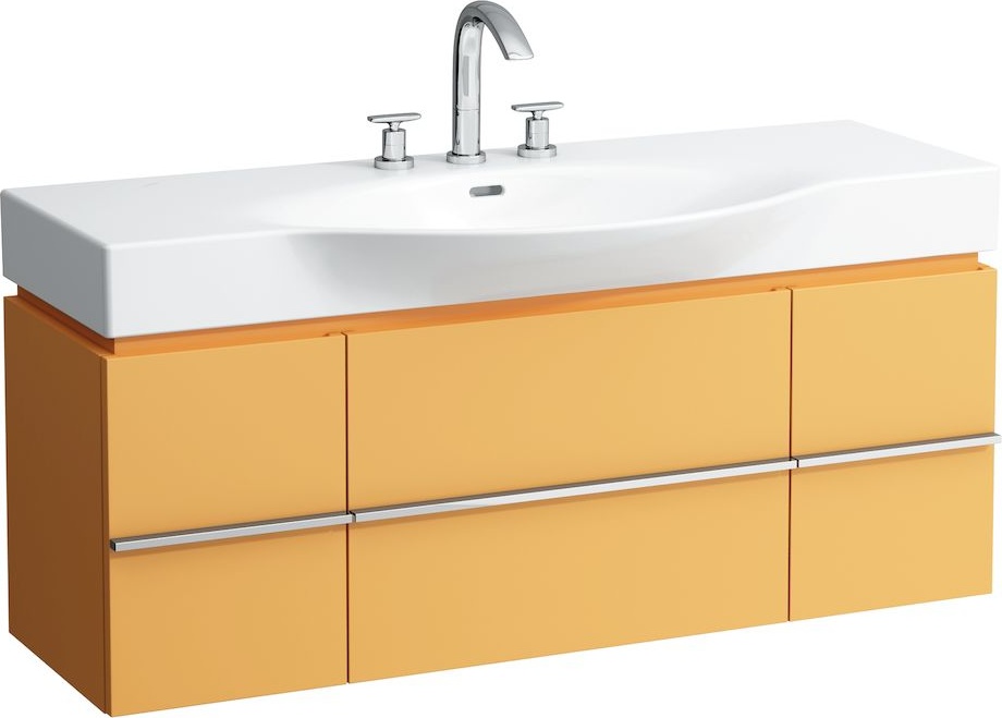 H4013020755191 Шкафчик под раковину, для раковин 811704, 812704, 2 выдвижных ящика с 2 дверцами, 2 стеклянные полки LAUFEN PRO - Вид №21