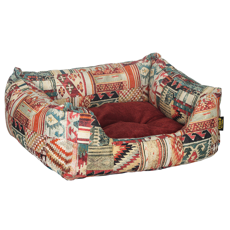 ПР0049673 Лежак для животных Этника 70х60х23см бордовый Pride 
