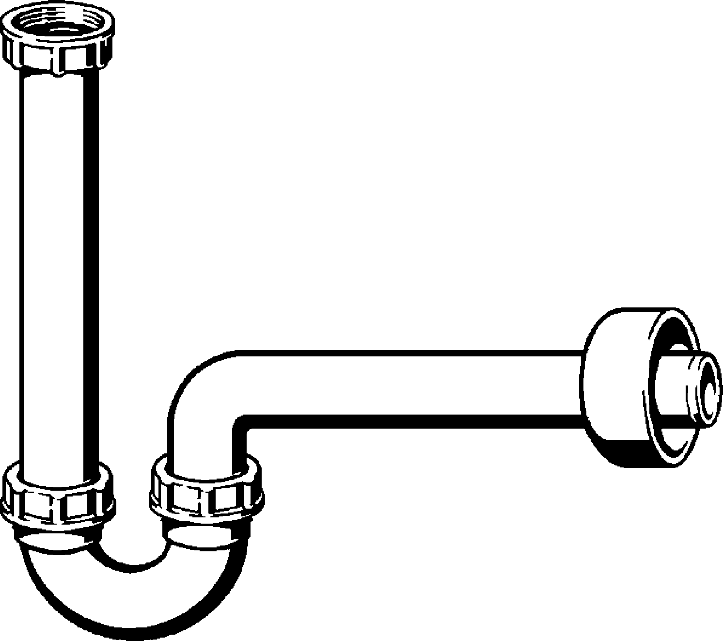 Канализационная арматура  Сифоны для умывальников и биде  Трапы для биде VIEGA 218 980 Модель 5536 Santreyd  - Вид №1