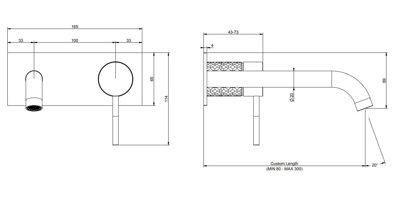 Смеситель для раковины из нержавеющей стали с пластиной Gessi Messi316 ARCH-00139881 - Вид №3