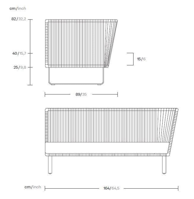 2-местный тканевый модульный садовый диван Kettal Bitta ARCH-00076175 - Вид №8