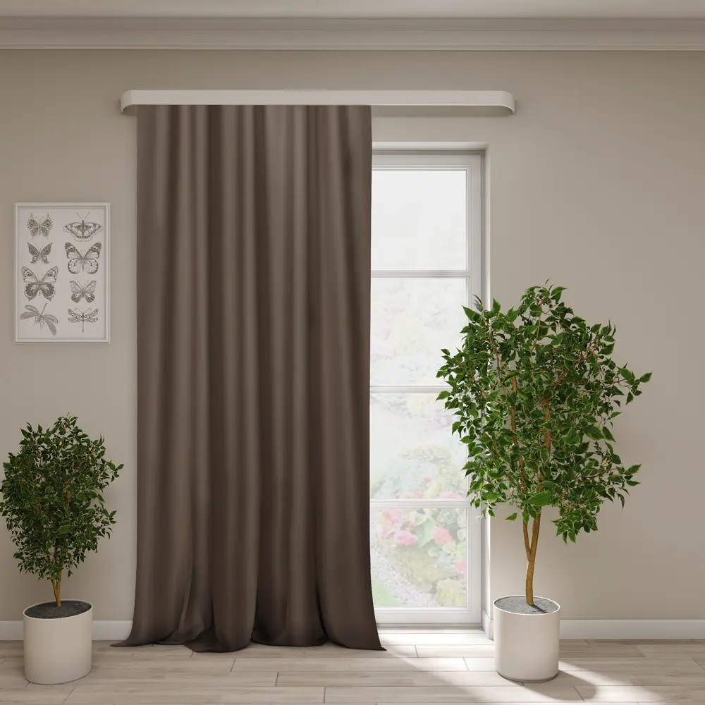 Ткань однотонная «Блэкаут» ширина 280 см цвет коричневый ТОРГОВЫЙ ДОМ ТЕКСТИЛЬ STLM-2101885 - Вид №5