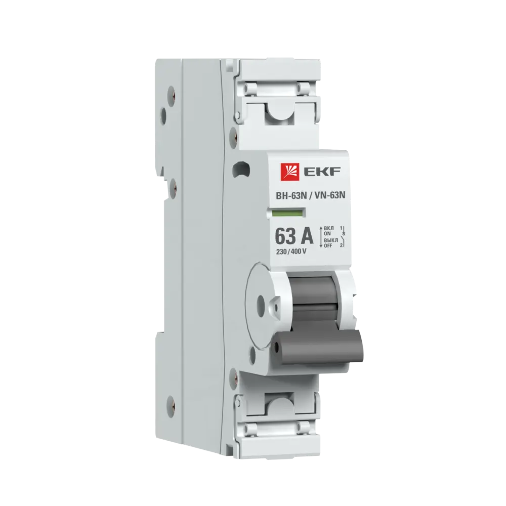 Выключатель нагрузки EKF Proxima ВН-63 1P 63А с защитой от несанкционированного доступа 88883173 STLM-1566947