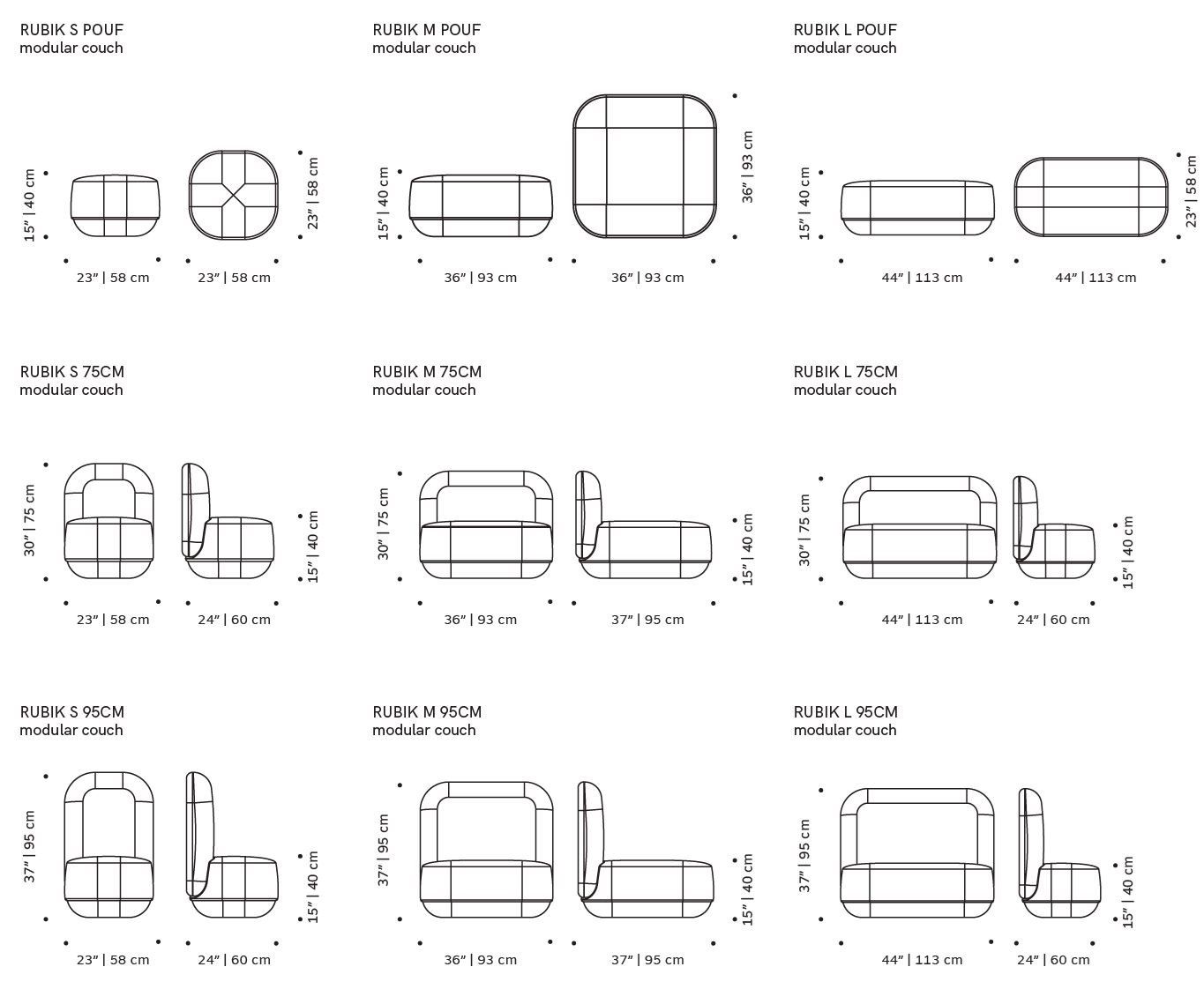 Модульный диван Mambo Unlimited Ideas RUBIK ARCH-00149993 - Вид №3