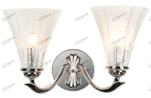 Possoni Illuminazione Бра из полированного никеля со стеклом из листового серебра Prisca 160/a2