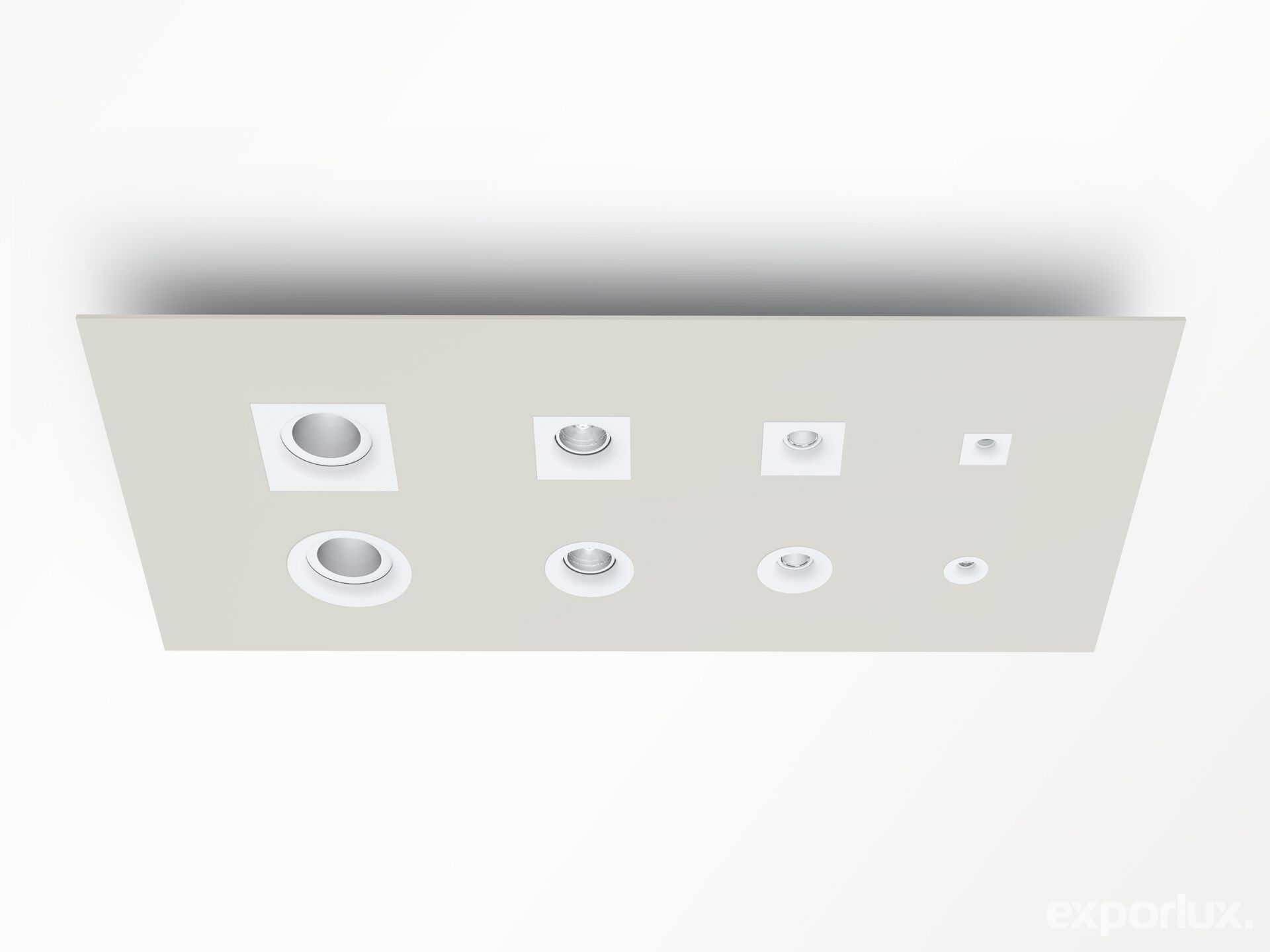 Потолочный алюминиевый утопленный квадратный прожектор Exporlux OUTSIDER EN ARCH-00133712 - Вид №1