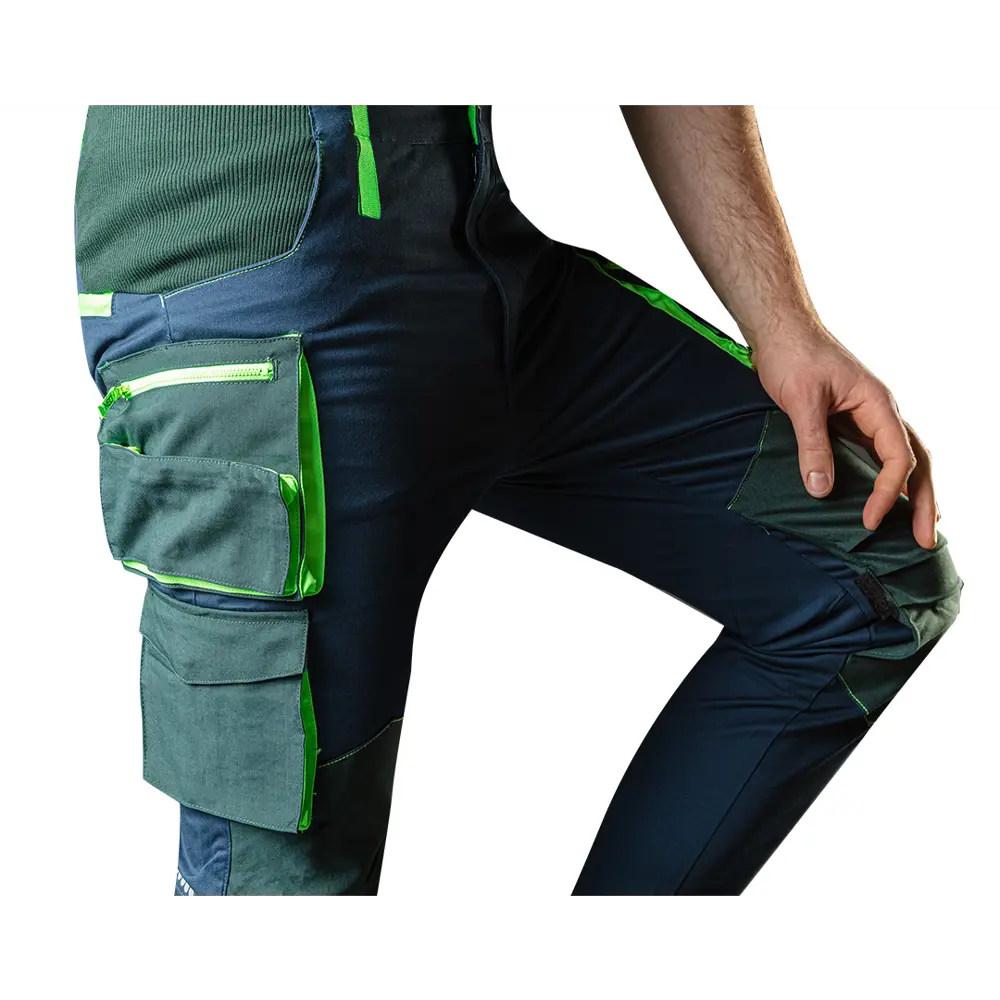 Брюки рабочие Neo Tools Premium темно-синие/зеленые размер S рост 175-178 STLM-2199268 - Вид №5
