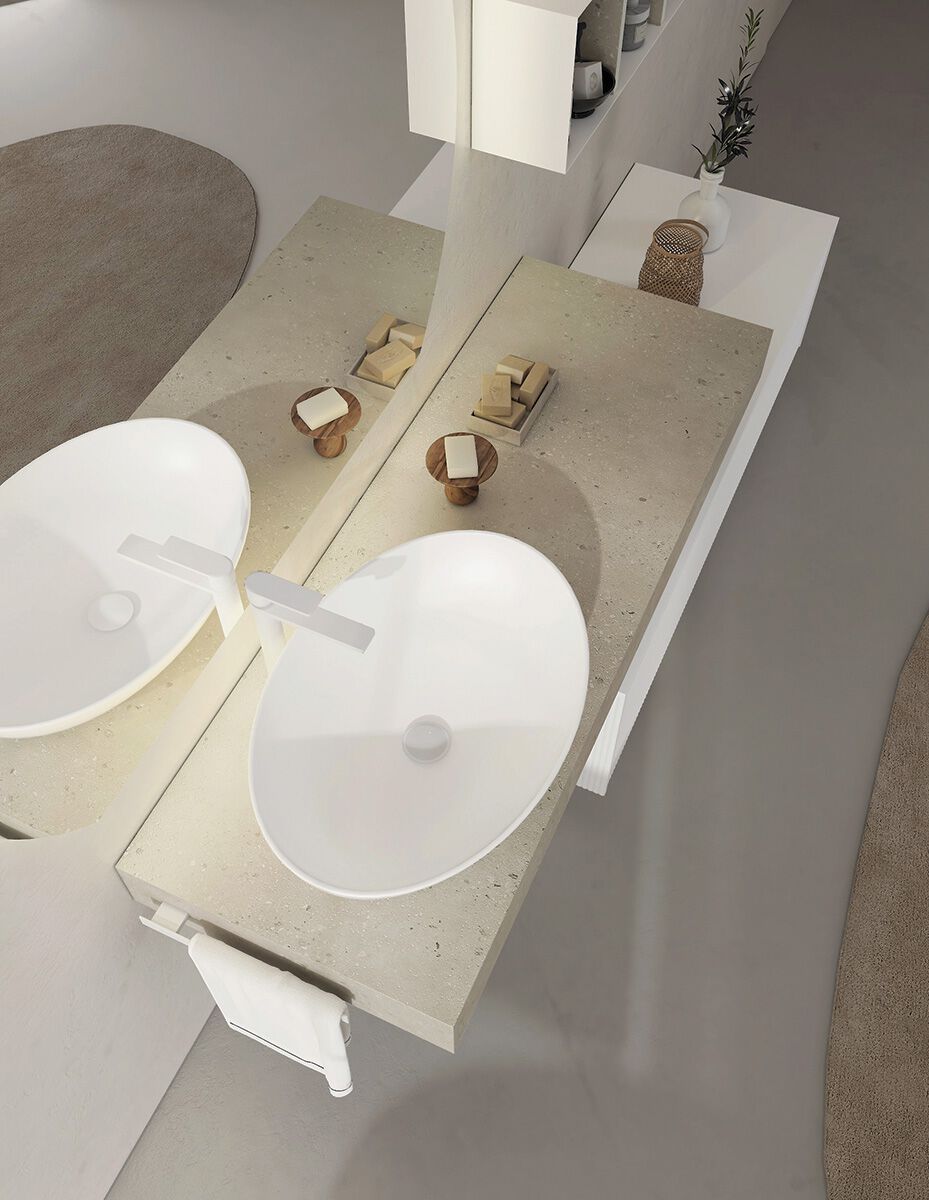 Деревянный одиночный подвесной умывальник с зеркалом LEGNOBAGNO Re-Stretch ARCH-00046234 - Вид №1