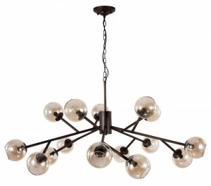 Подвесная люстра Crystal Lux Bueno SP-PL15 янтарная CRYSTAL LUX ДИЗАЙНЕРСКИЕ, BUENO, ШАР 109301 Янтарный