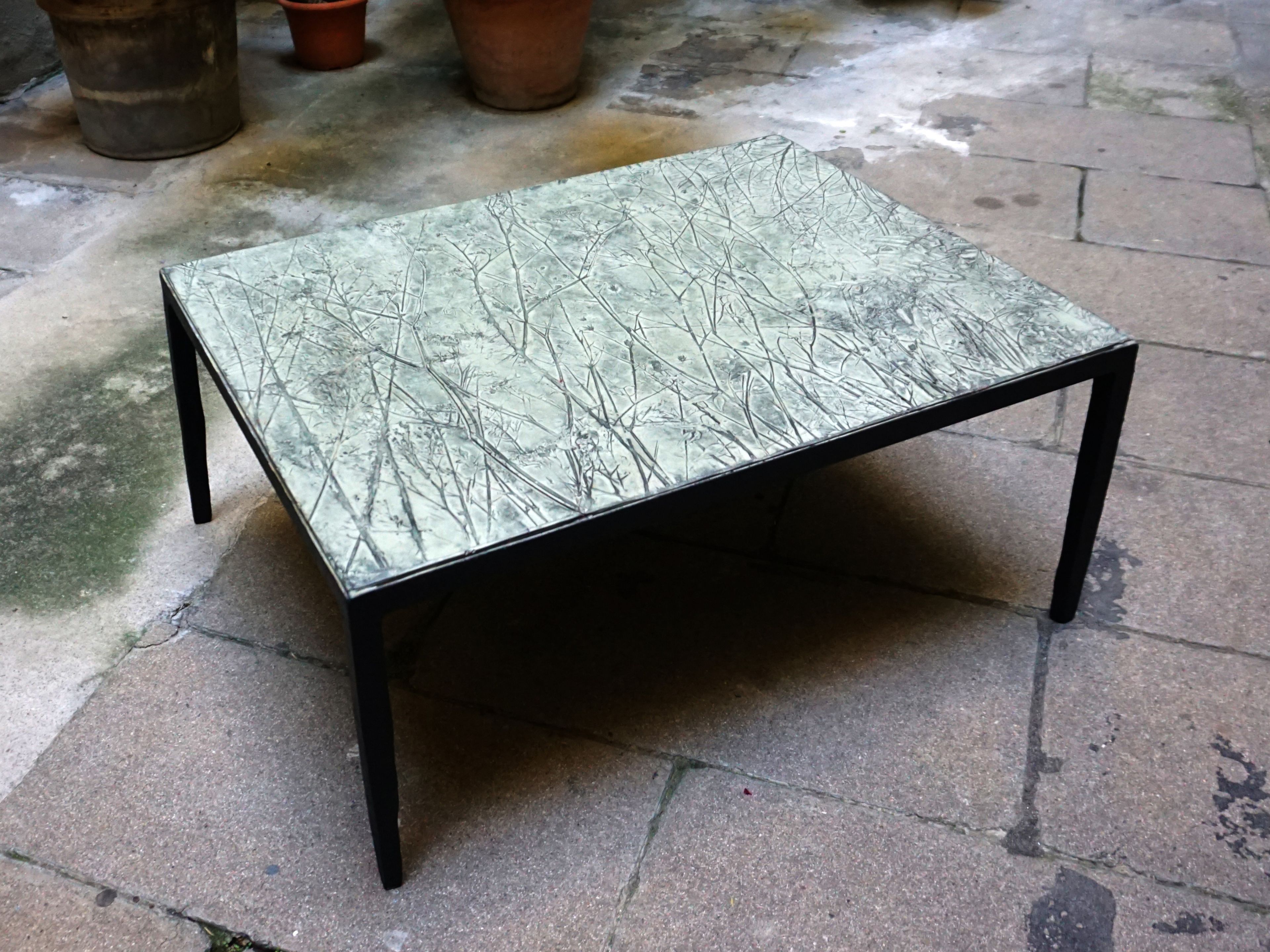 Журнальный столик из нержавеющей стали ICI ET LÀ Бетон ARCH-00102060 - Вид №1