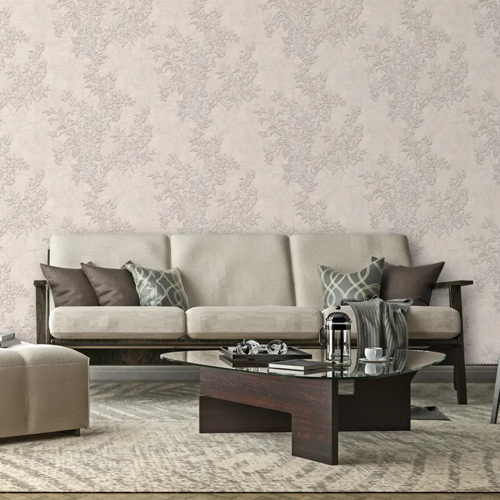 Обои флизелиновые Ateliero Martina бежевые 1.06 м 889398 STLM-2176933 - Вид №2