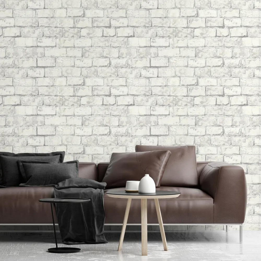 Обои флизелиновые Inspire Rock серо-белые 1.06 м White 0 STLM-2093282 - Вид №3