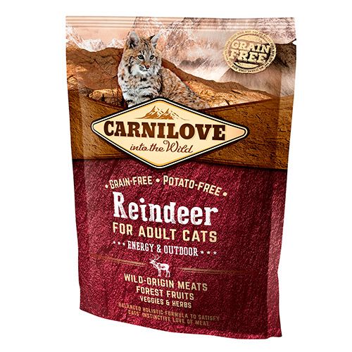 ПР0037843 Корм для кошек Carnilove Energy & Outdoor для активных кошек, северный олень Brit 