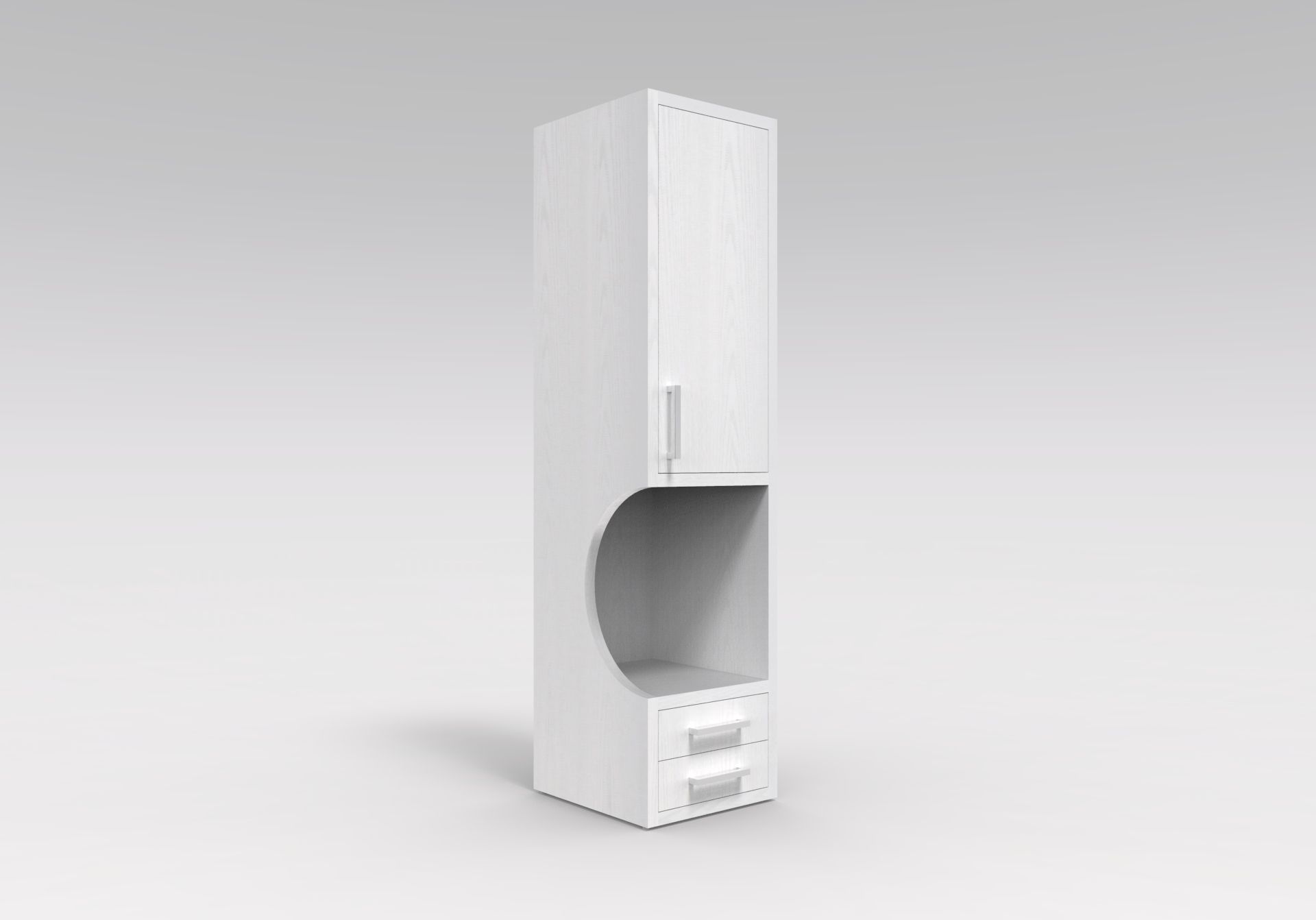 Меламинированный шкаф с одной дверью для отеля Mobilspazio Zeus ARCH-00148681 - Вид №7