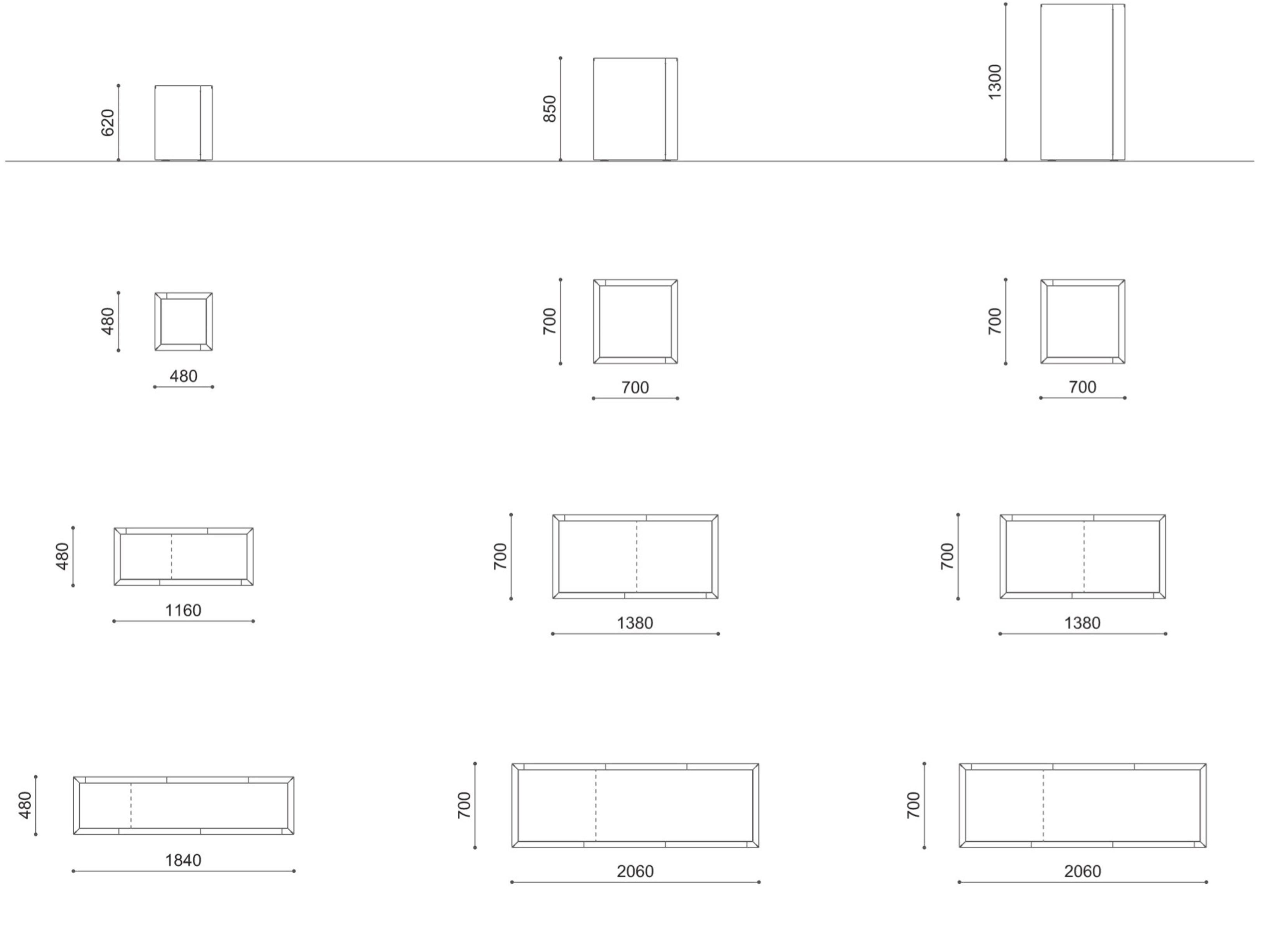 Квадратная стальная плантатор с порошковым покрытием City Design DUO ARCH-00010078 - Вид №3