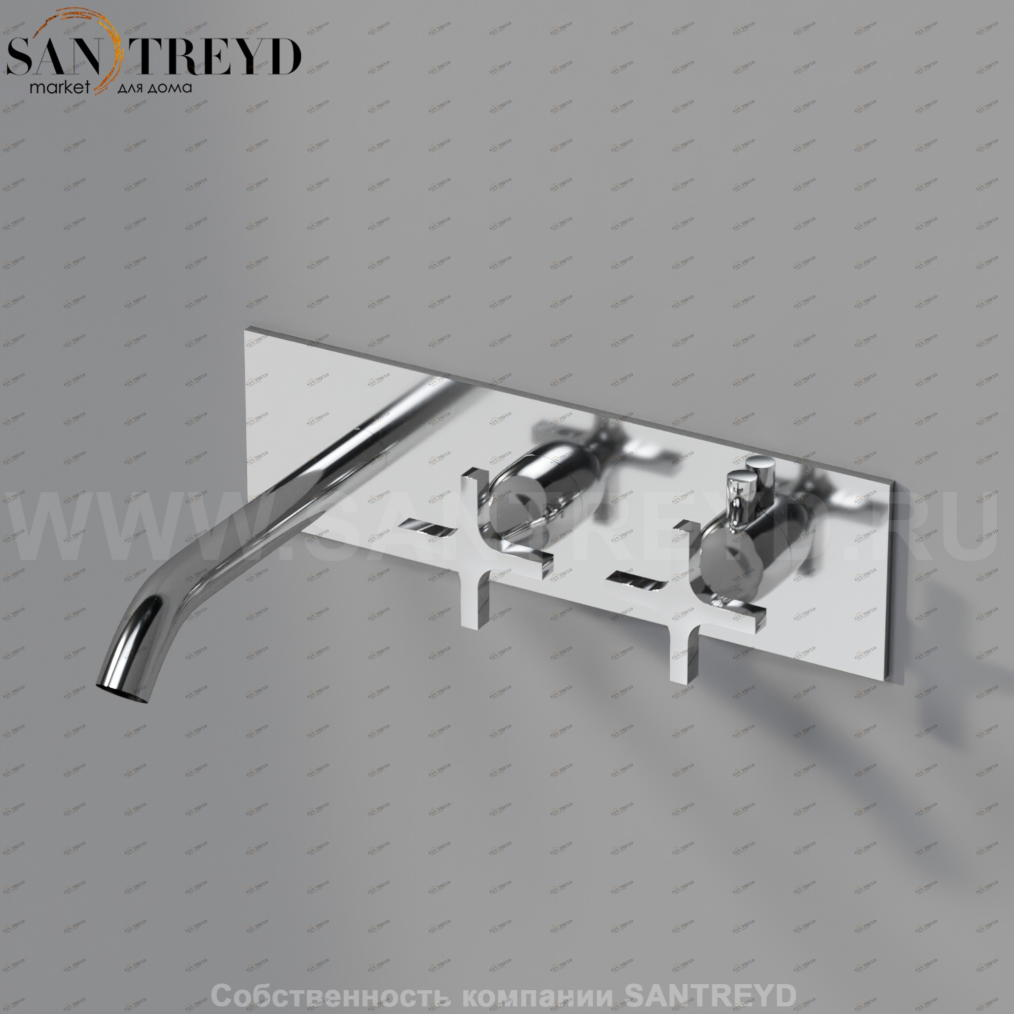 Встроенный термостат AMEM342S MEMORY для ванны хромированный Agape