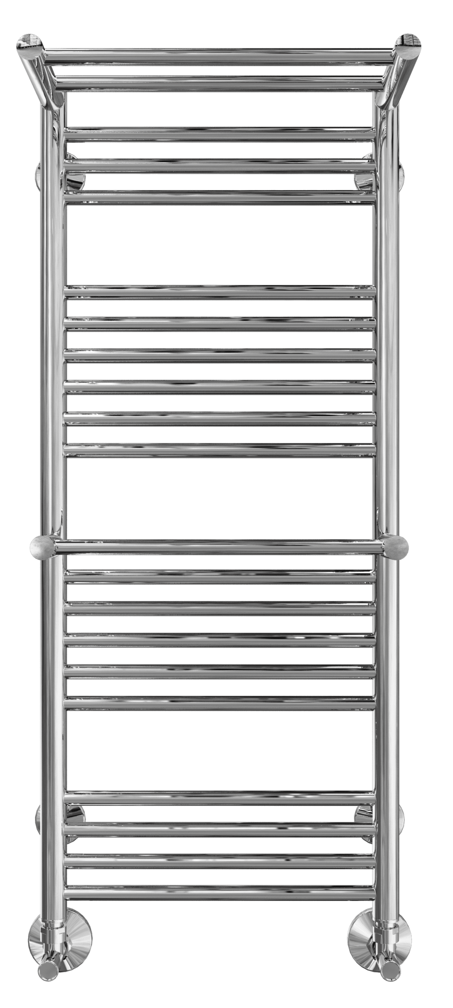4660059582153 СТАНДАРТ Аврора c 2 полками П20 400х1010 (4+6+6+4) Полотенцесушитель TERMINUS Нержавеющая сталь - Вид №1