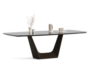 Прямоугольный мраморный стол Dark Emperador