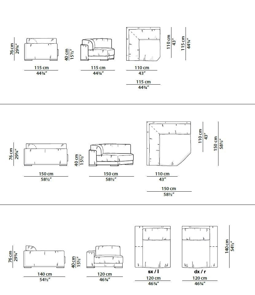 Кожаный диван Baxter BUDAPEST SOFT ARCH-00075536 - Вид №14