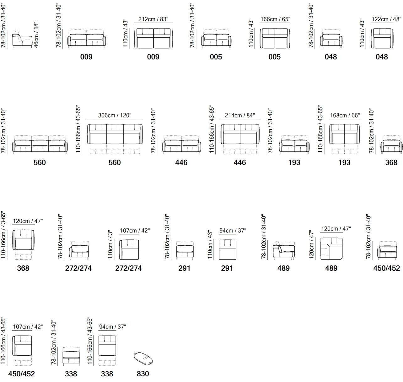 Угловой диван с откидной спинкой из ткани Natuzzi Italia Sophy ARCH-00100251 - Вид №2