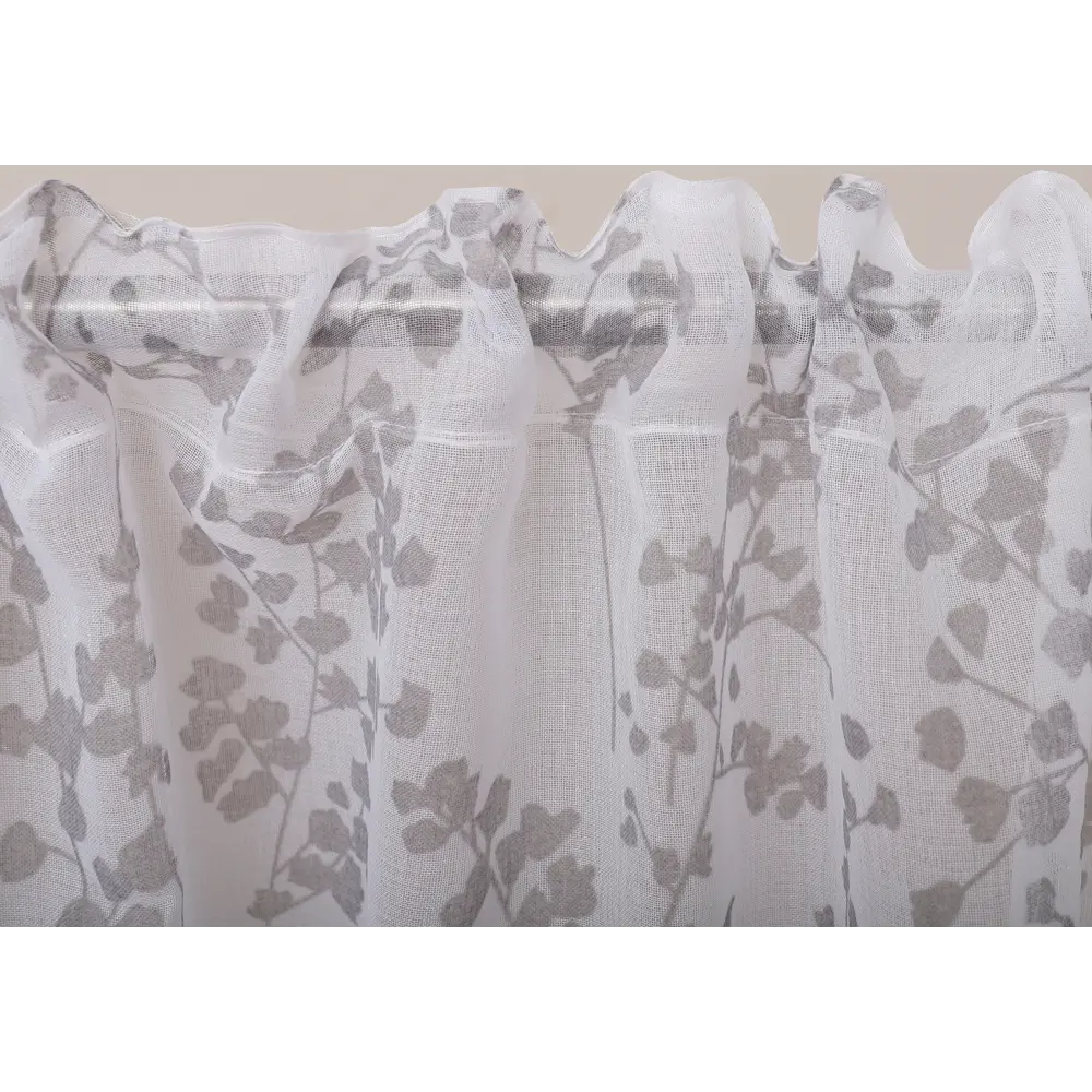 AMORE MIO Тюль Фрейя серый 300x260 см с растительным орнаментом 89400784 STLM-1566847 - Вид №4