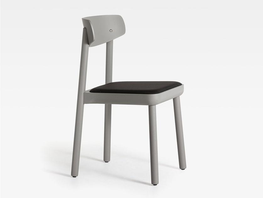 SIPA Стул из лакированного ясеня со встроенной подушкой Isa sun-id-1348172 - Вид №1