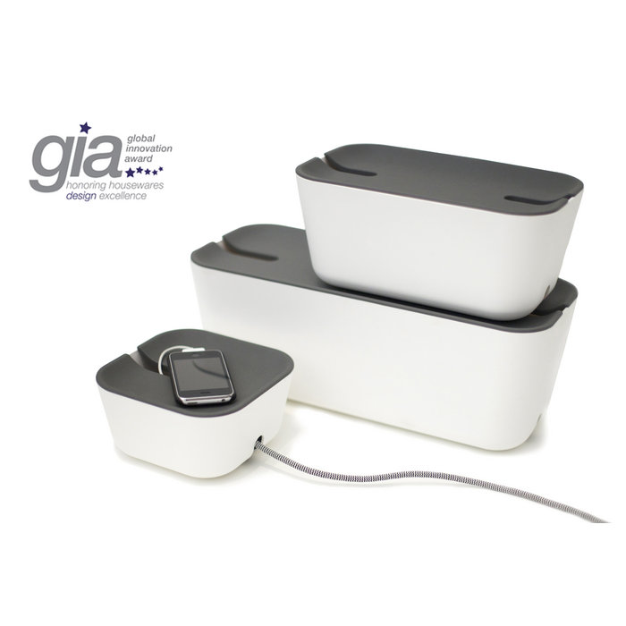 Органайзер бело-серый для проводов большой Hideaway BOSIGN  00-3872052 Белый;серый  - Вид №3