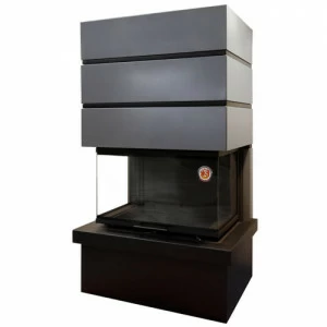 Камин Экокамин РОДОС 800 черный шамот