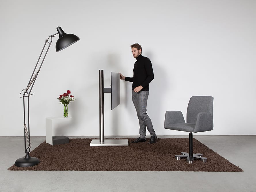 Напольная вращающаяся подставка для монитора / телевизора Wissmann raumobjekte COLUMN ART118-ES ARCH-00118132 - Вид №3