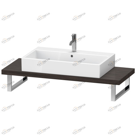 BR100C05353 Brioso Консоль для накладной и встраиваемой сверху раковины компакт Каштан темный, декор Duravit