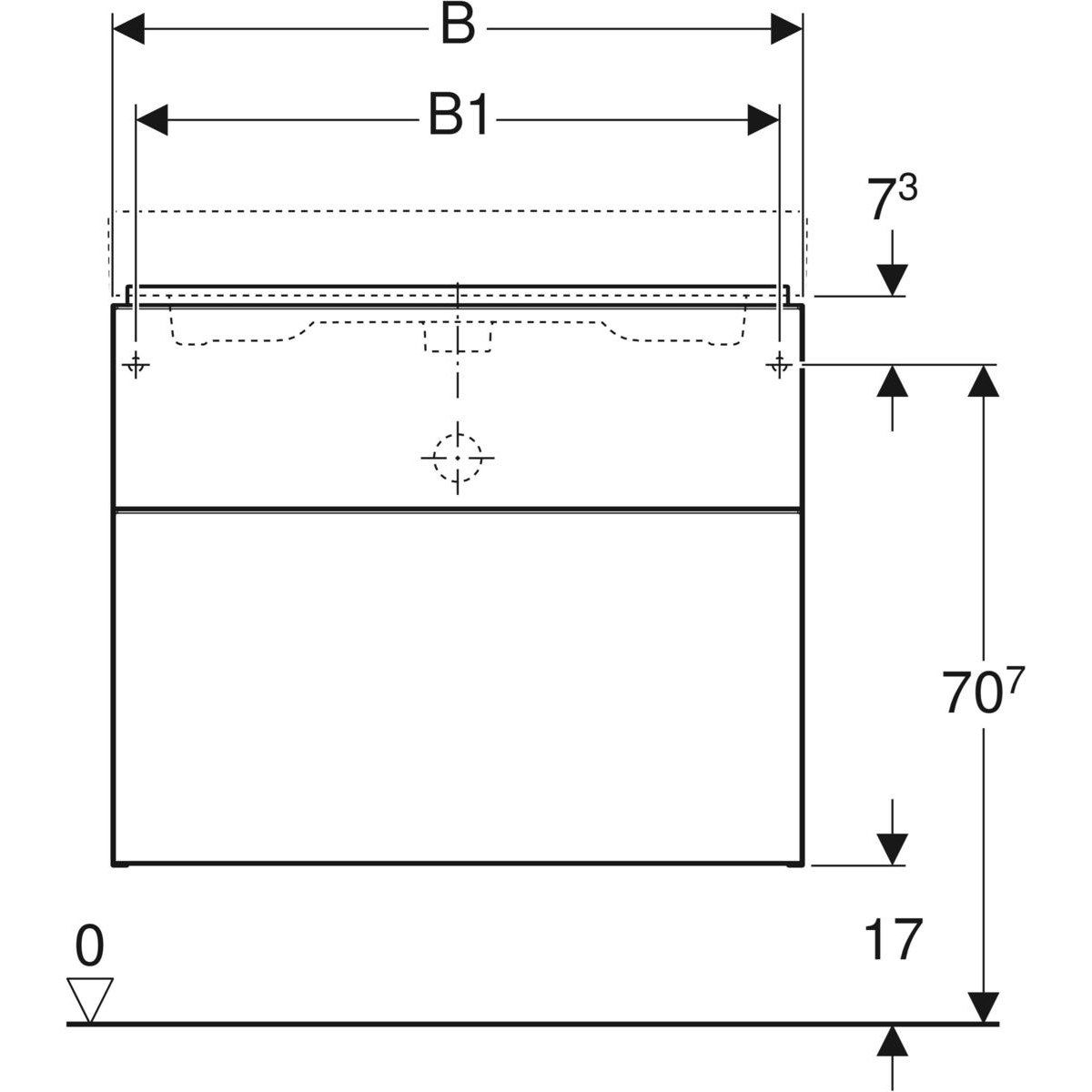 Подвесной умывальник с ящиками Geberit ICON ARCH-00003053 - Вид №5