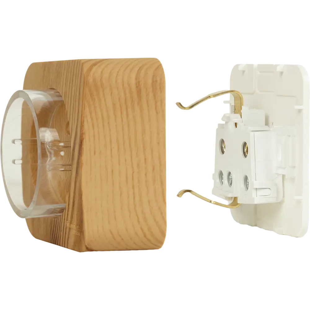 Розетка накладная Schneider Electric Blanca Компакт с заземлением со шторками цвет ясень 86720926 STLM-2182267 SYSTEME ELECTRIC - Вид №4