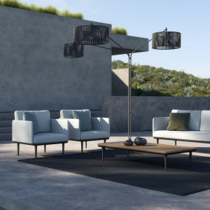 3-местный тканевый садовый диван