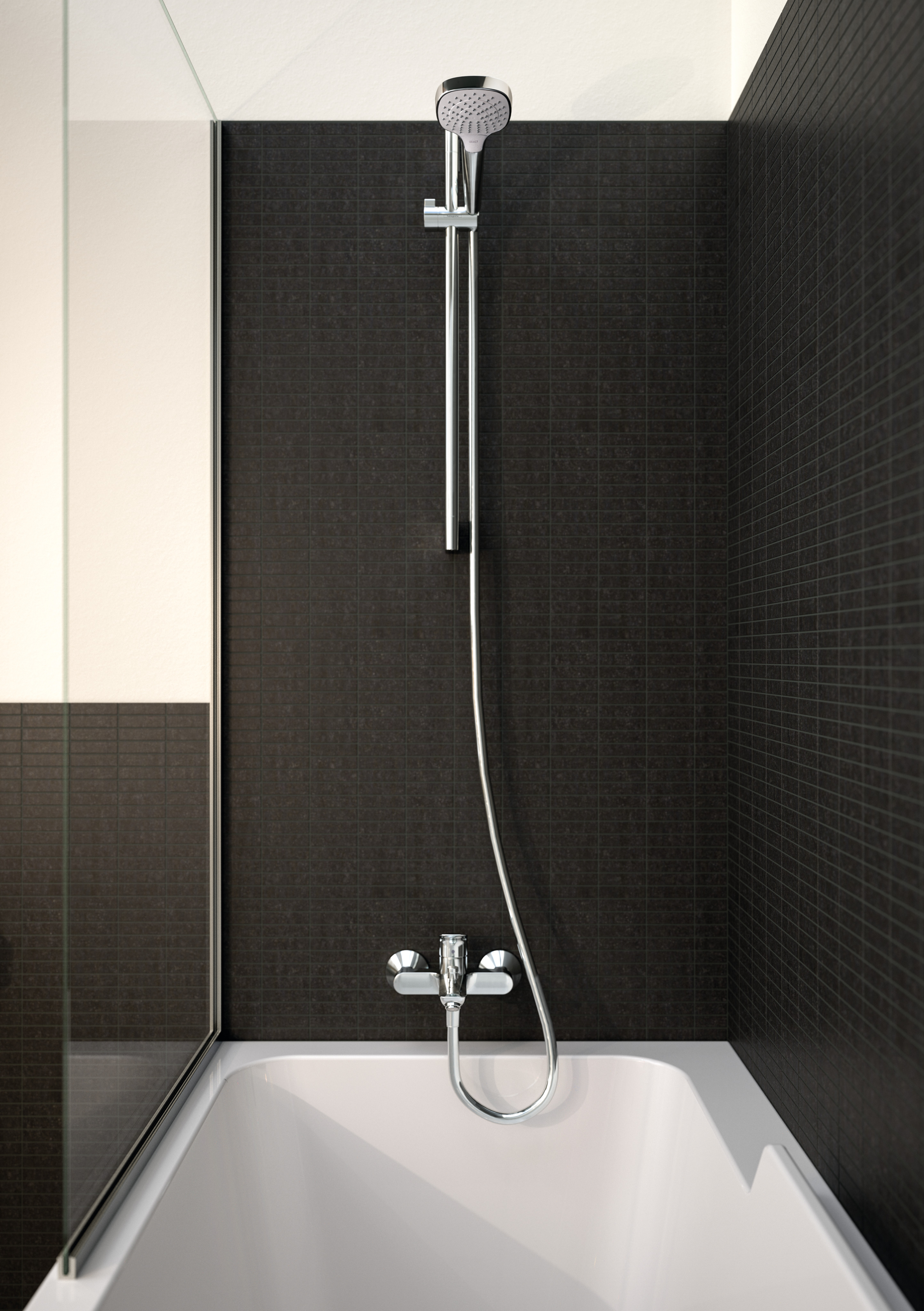 26583400 Croma Select E Душевой набор Vario EcoSmart 9 л / мин со штангой 65 см Hansgrohe  - Вид №1