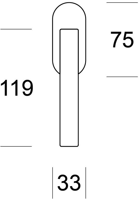 Ento Оконная ручка из латуни на розетке Unit 6203 - Вид №2