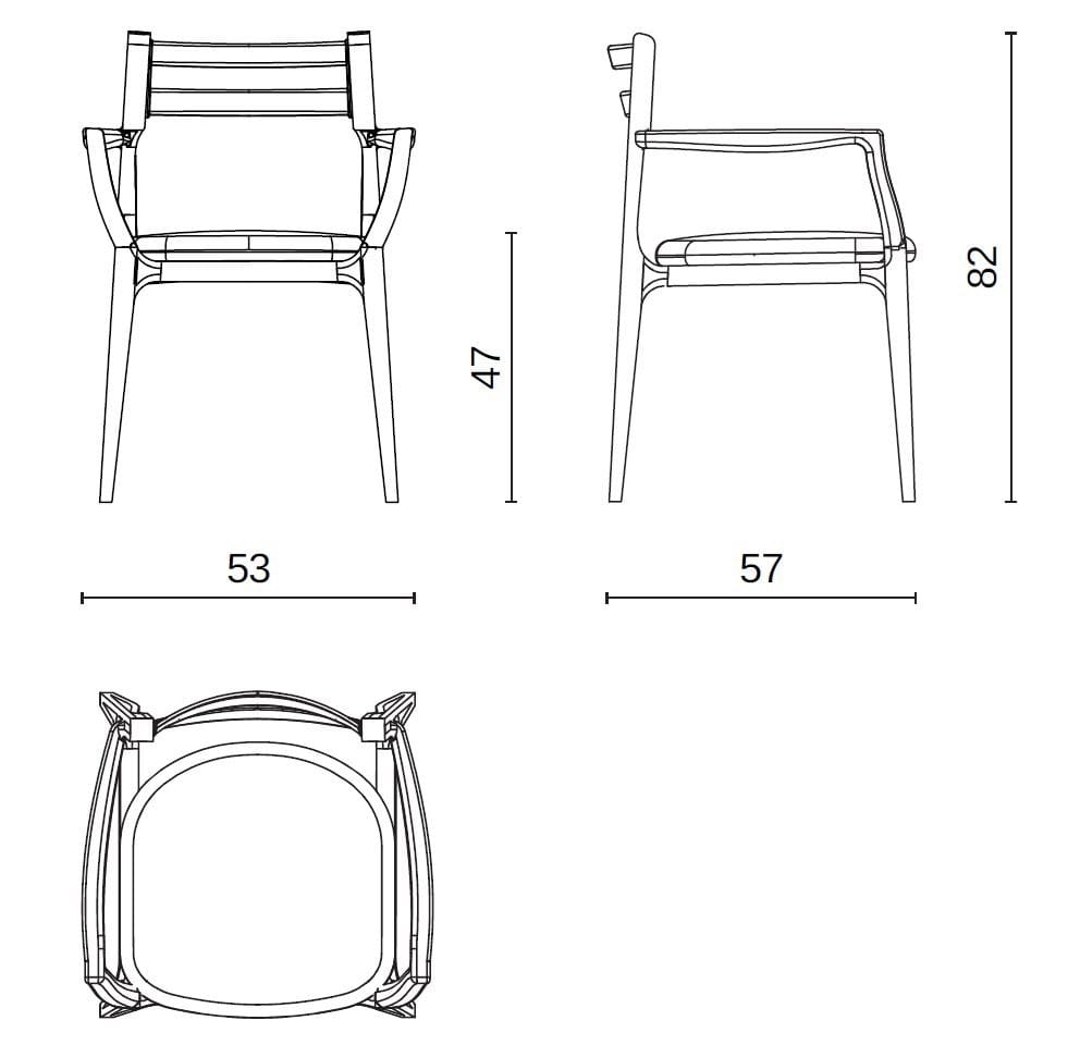 Дубовый стул с подлокотниками District Eight Сборка ARCH-00109668 - Вид №4