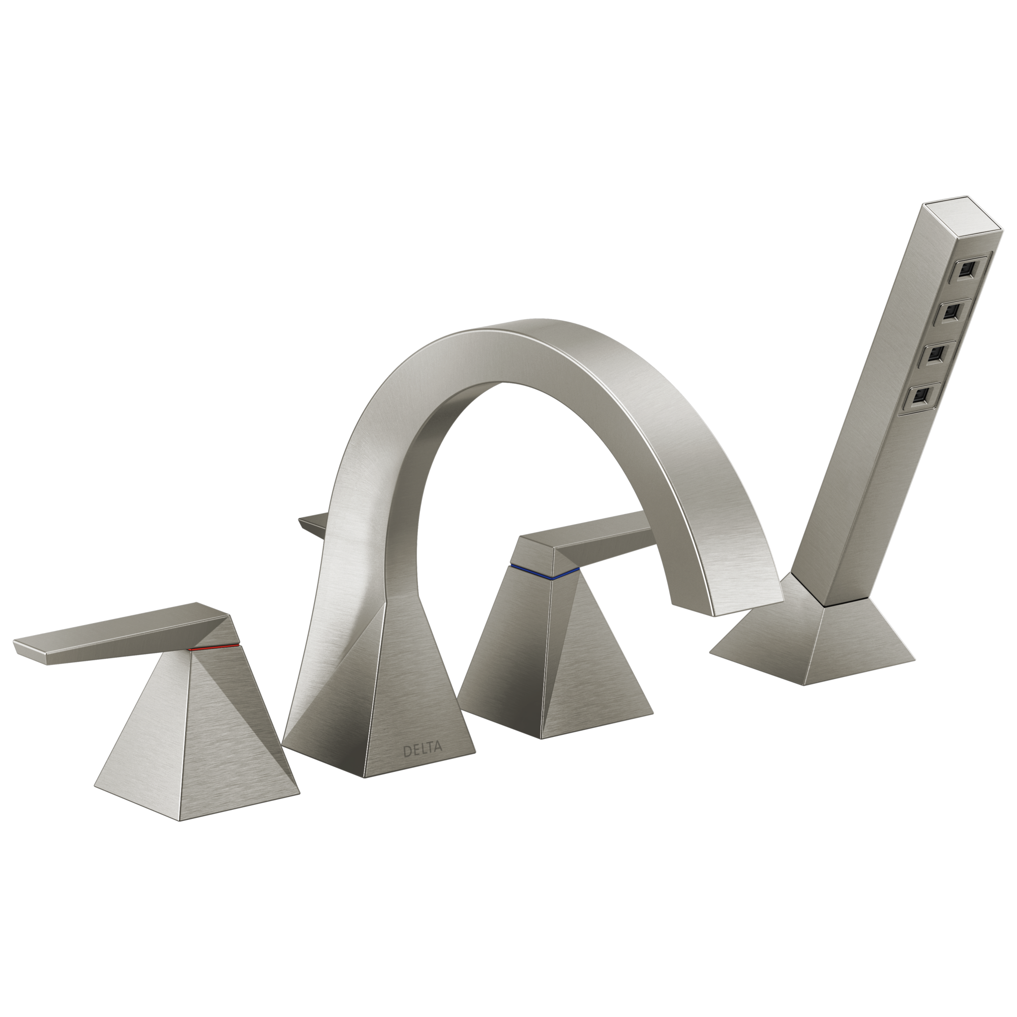 Римская ванна с двумя ручками и ручной душ Delta Faucet T4746-SS