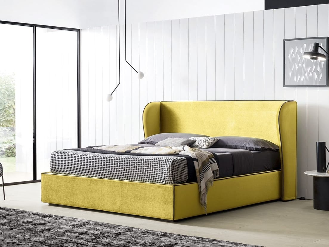 Двуспальная кровать для хранения ткани с мягким изголовьем Felis Bedstories ARCH-00019088