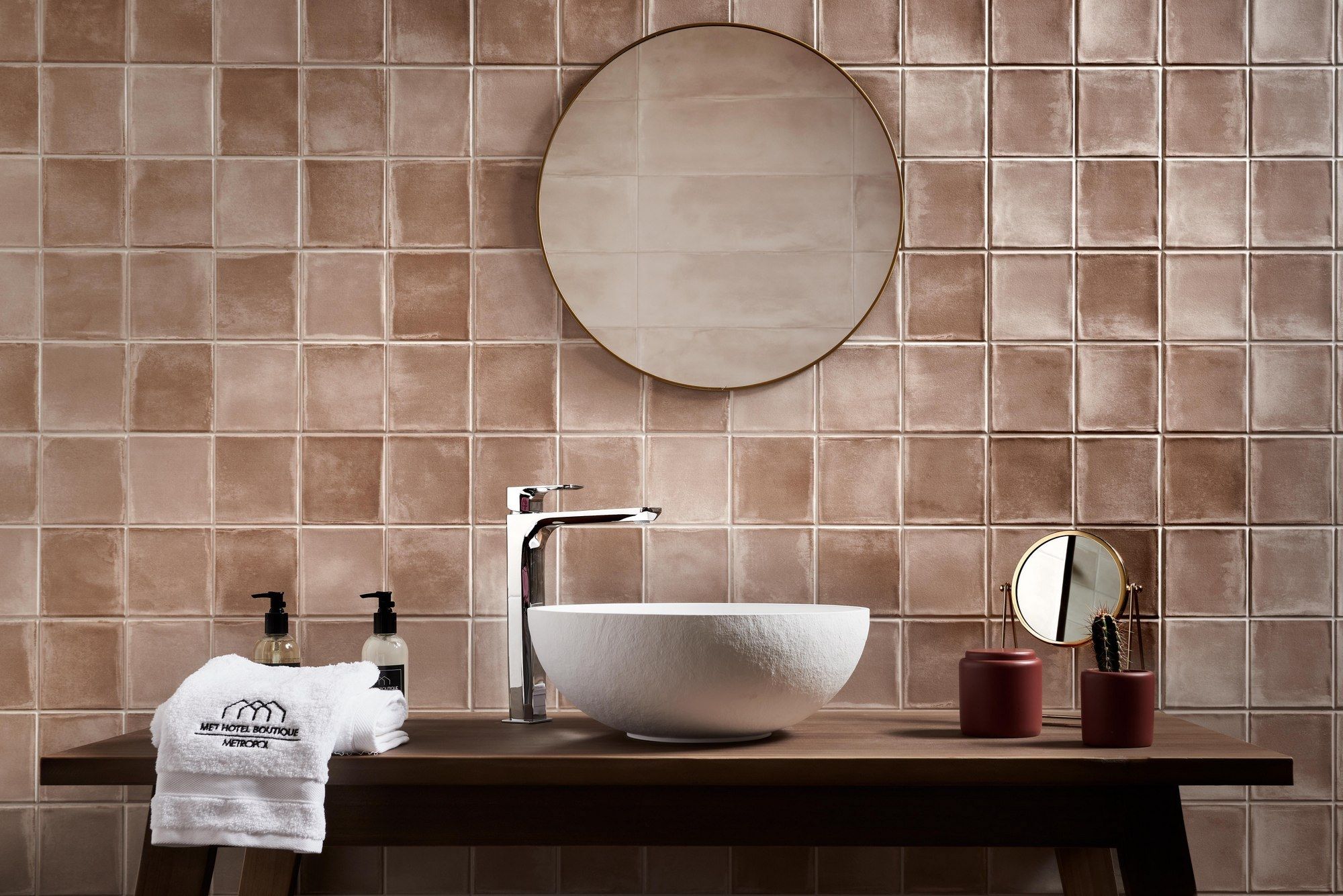 Одинарный круглый умывальник из Акрона© Acquabella On top ARCH-00059395 - Вид №5