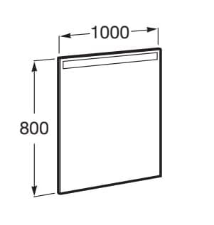 Прямоугольное зеркало со встроенным настенным освещением Roca EIDOS 8123 ARCH-00032296 - Вид №22
