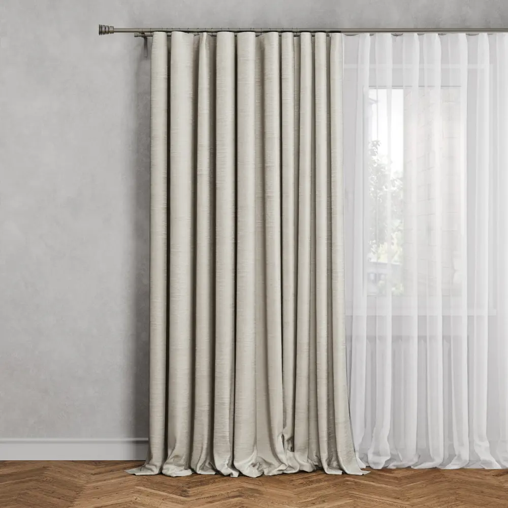 Штора на ленте Lira 140x280 см цвет бежевый MIAMOZA STLM-2144459