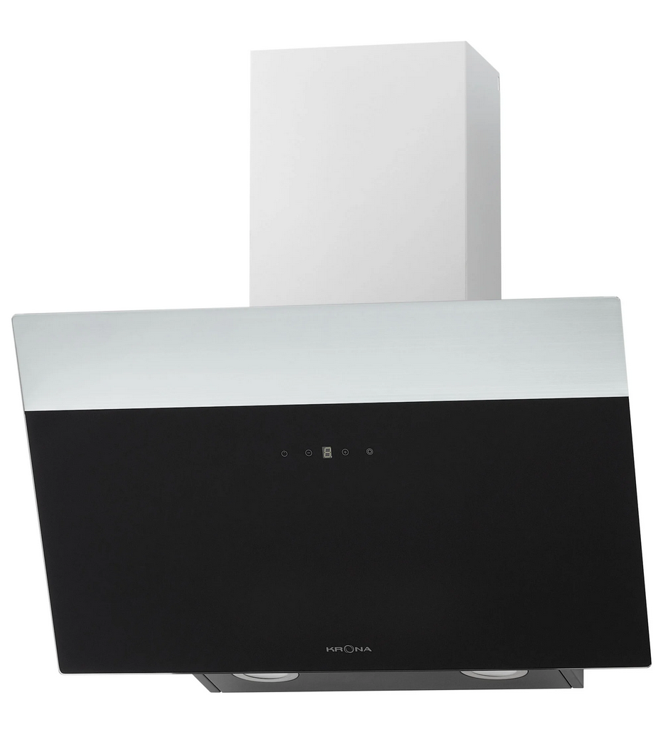 9195717 Вытяжка наклонная KRONA KRISTEN A 600 S черный/серебристый KRONA1 STDN-0085293 - Вид №1