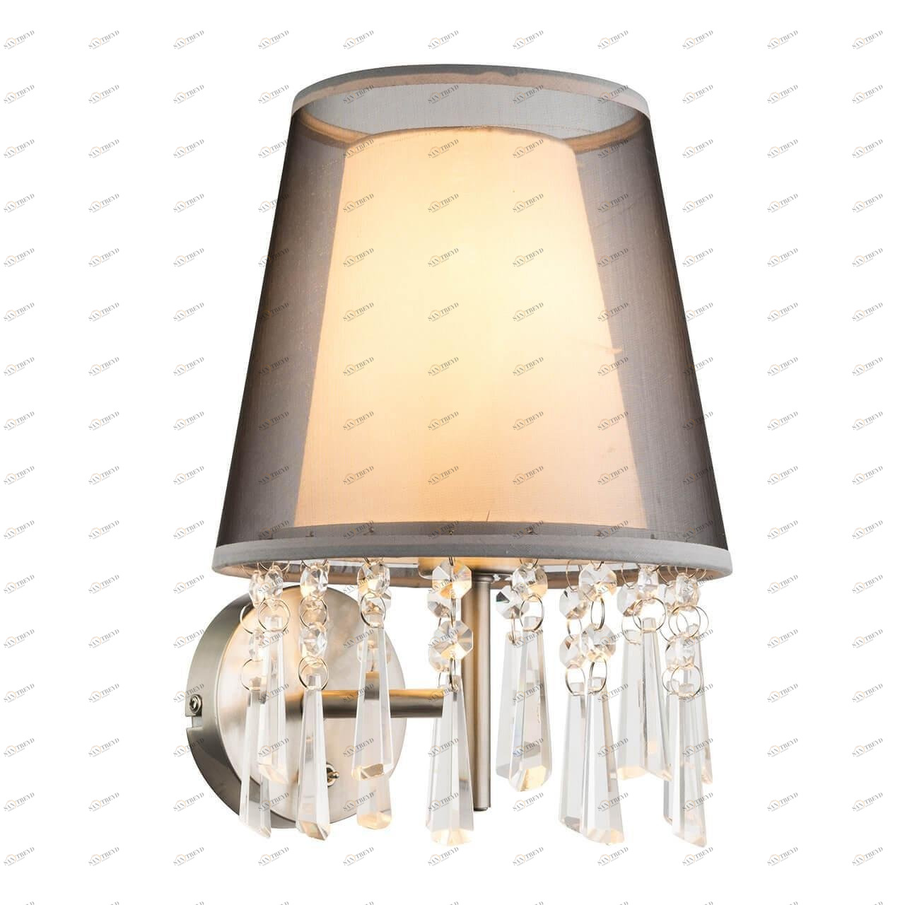 Бра черно-прозрачное Satine 15093W GLOBO SATINE 00-3928480 Черный Ceramica Globo Satiné