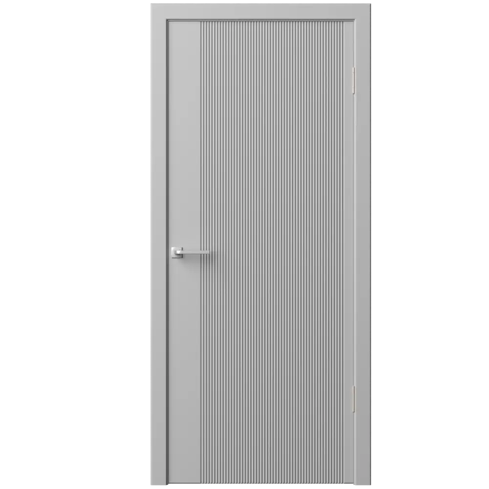 Дверь межкомнатная глухая Синди-5 80x200 см эмаль цвет гейнсборо с замком и петлями 89396717 STLM-2158829 RUMAX  - Вид №1