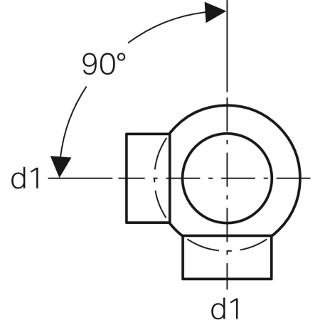 GEBERIT 364.320.16.1 Крестовина шаровая Geberit PE 88,5°, соединения 90° смещенные  - Вид №2