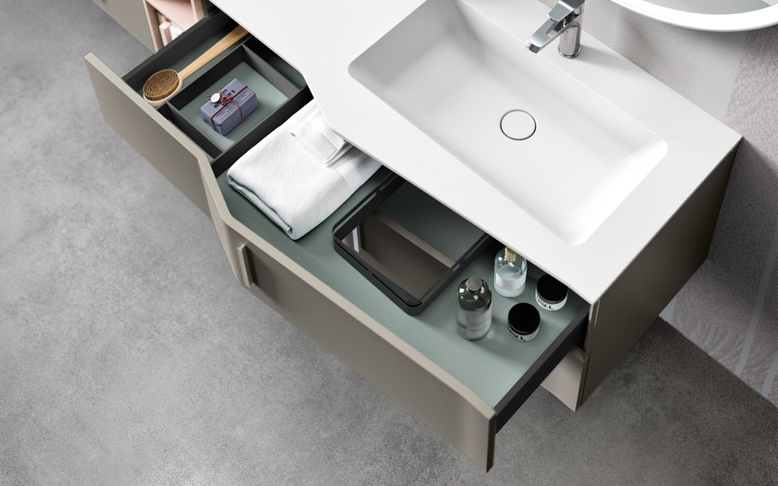 Подвесной умывальник с ящиками Gruppo Geromin Str8 ARCH-00084826 - Вид №1