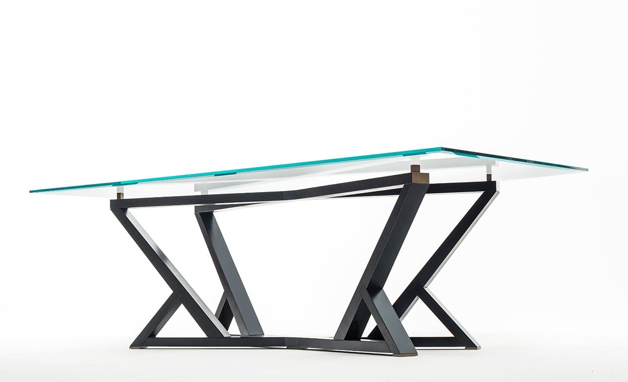 Прямоугольный обеденный стол из дерева и стекла OAK Милан ARCH-00113451 - Вид №2