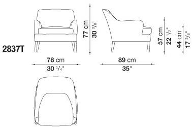 Maxalto Кресло из ткани с подлокотниками Febo sun-id-1450199 - Вид №3